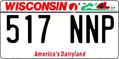 WI license plate 517NNP