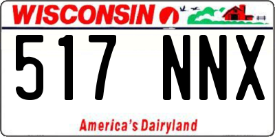WI license plate 517NNX