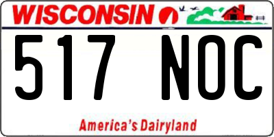 WI license plate 517NOC