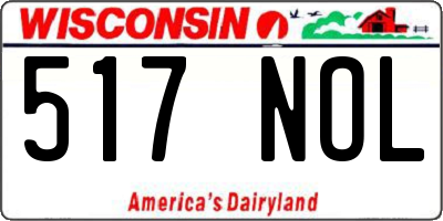 WI license plate 517NOL