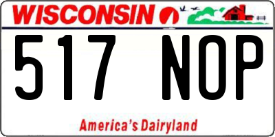 WI license plate 517NOP