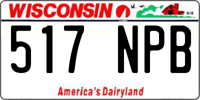 WI license plate 517NPB