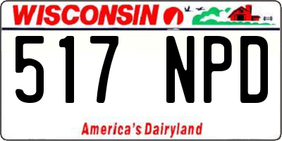 WI license plate 517NPD