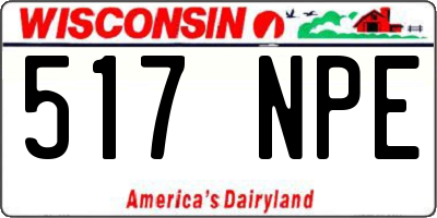 WI license plate 517NPE