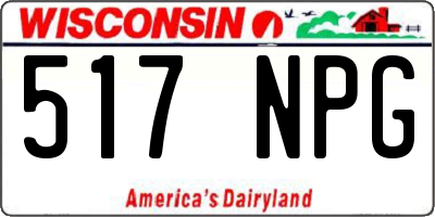 WI license plate 517NPG