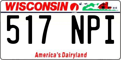 WI license plate 517NPI