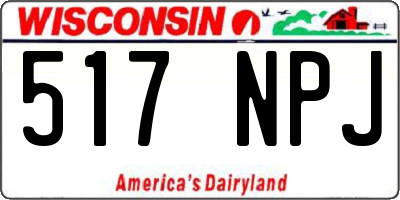 WI license plate 517NPJ