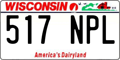 WI license plate 517NPL