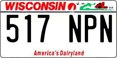WI license plate 517NPN