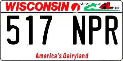 WI license plate 517NPR