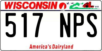 WI license plate 517NPS