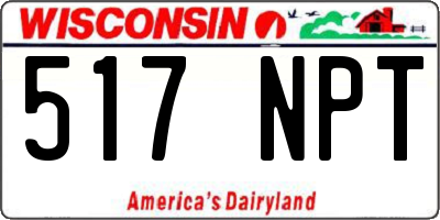 WI license plate 517NPT