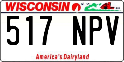 WI license plate 517NPV