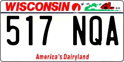 WI license plate 517NQA