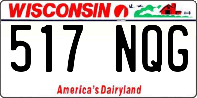 WI license plate 517NQG