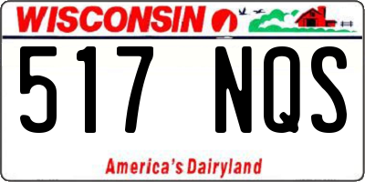 WI license plate 517NQS