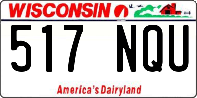 WI license plate 517NQU