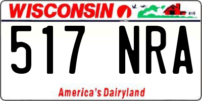 WI license plate 517NRA