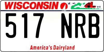 WI license plate 517NRB