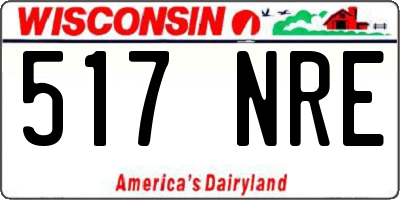WI license plate 517NRE