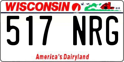 WI license plate 517NRG