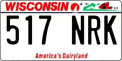 WI license plate 517NRK