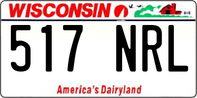 WI license plate 517NRL