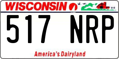 WI license plate 517NRP