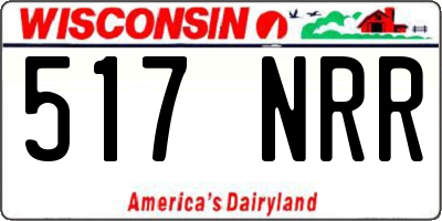 WI license plate 517NRR