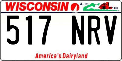 WI license plate 517NRV