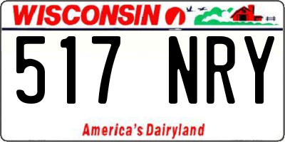 WI license plate 517NRY