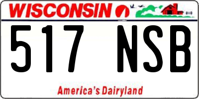 WI license plate 517NSB