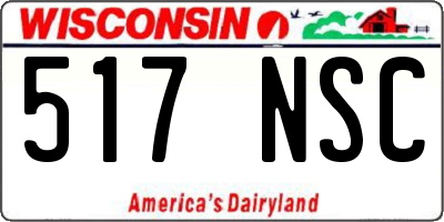 WI license plate 517NSC