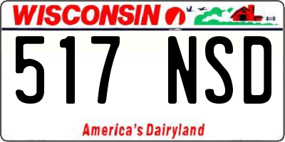 WI license plate 517NSD