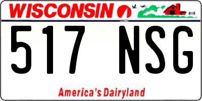 WI license plate 517NSG