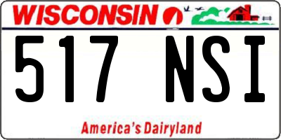 WI license plate 517NSI