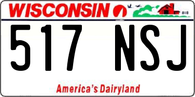 WI license plate 517NSJ