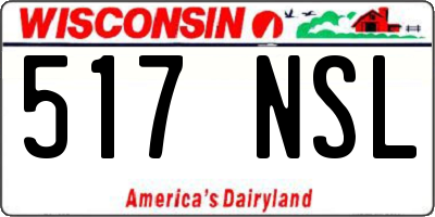 WI license plate 517NSL