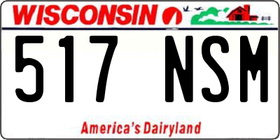 WI license plate 517NSM