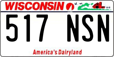 WI license plate 517NSN
