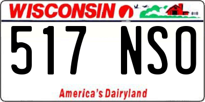 WI license plate 517NSO