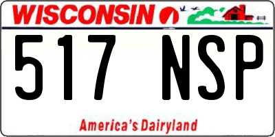 WI license plate 517NSP