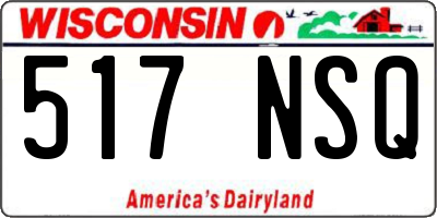 WI license plate 517NSQ