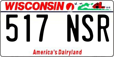 WI license plate 517NSR