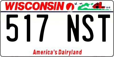 WI license plate 517NST
