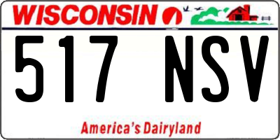 WI license plate 517NSV