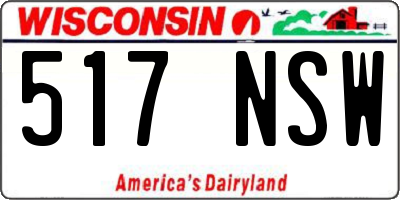 WI license plate 517NSW