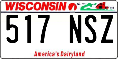 WI license plate 517NSZ
