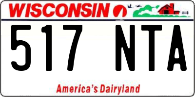 WI license plate 517NTA