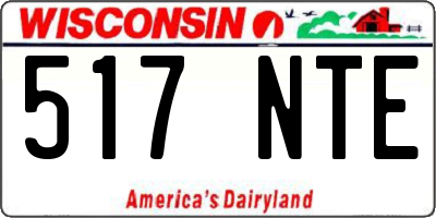 WI license plate 517NTE
